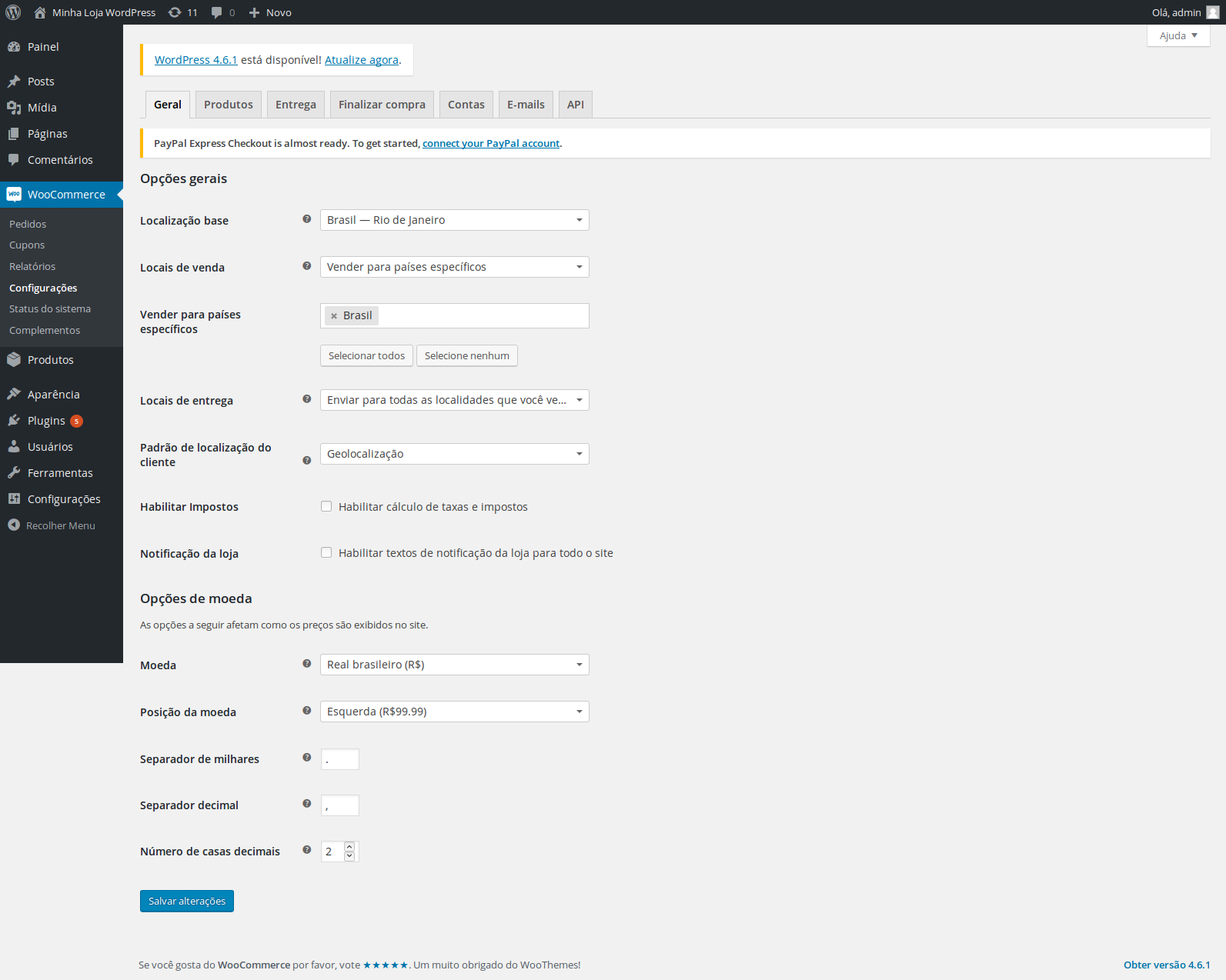 Configurações Gerais No Woocommerce Central De Ajuda Com Tutoriais E Informações Hostnet 0007