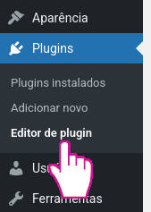 Editando plugins no WordPress